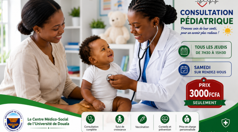Le Centre Médico-Social de l’Université de Douala renforce son offre de soins pédiatriques